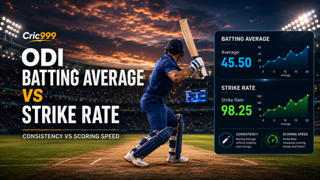 ODI Batting Average vs Strike Rate: What Is the Difference? – Cric999
