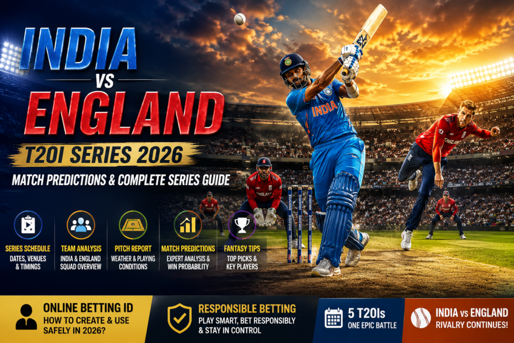 India vs England T20I Series 2026: Match Predictions and How to Create an Online Betting ID