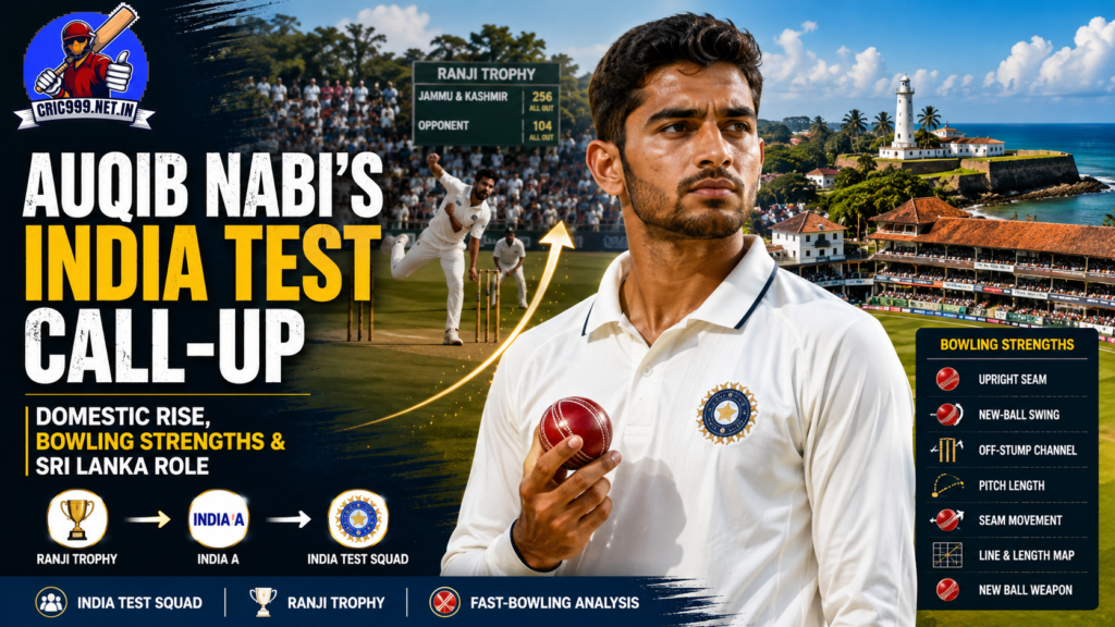 Auqib Nabi’s India Test Call-Up Explained: Domestic Record, Bowling Style and Possible Role in Sri Lanka | Cric999